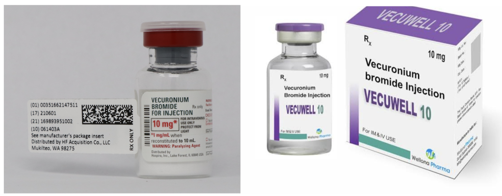 Dwa leki które zostały pomylone Vecuronium i Vecuwell
